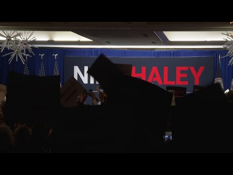 Nikki Haley holds a rally in Virginia