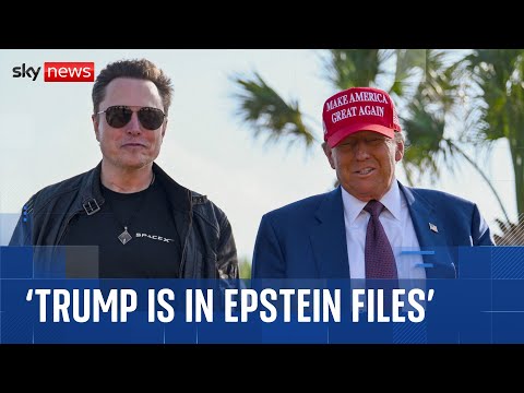 Musk says Trump appears in Epstein files and $150bn wiped off Tesla's value as row explodes