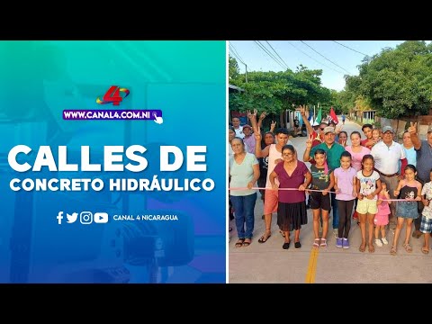 Gobierno Sandinista inaugura calles de concreto hidráulico en barrio de Chinandega
