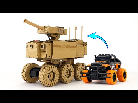 【カメラ付ラジコン】ダンボールで軍用ロボットをつくる| Making Military Robot with Cardboard【RC with Camera】