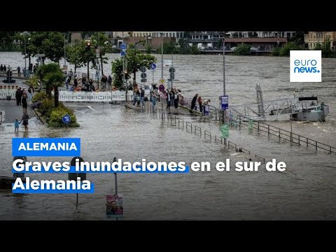 Muere un bombero y descarrila un tren ICE por las catastróficas inundaciones en el sur de Alemania