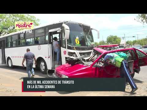 Caos en las vías: Se registran MÁS DE MIL accidentes en Nicaragua