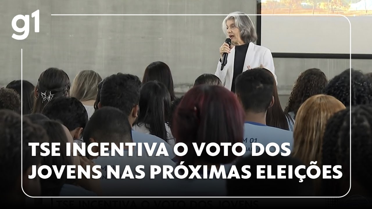 Jornal Hoje estudantes de escola pública do DF recebem incentivo para ir às urnas no ano que vem