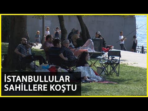 İstanbul'da Nem Bunalttı, Vatandaşlar Sahile Akın Etti