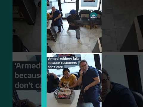 ‘Armed’ robbery fails because customers don’t care #itvnews #Atlanta #news