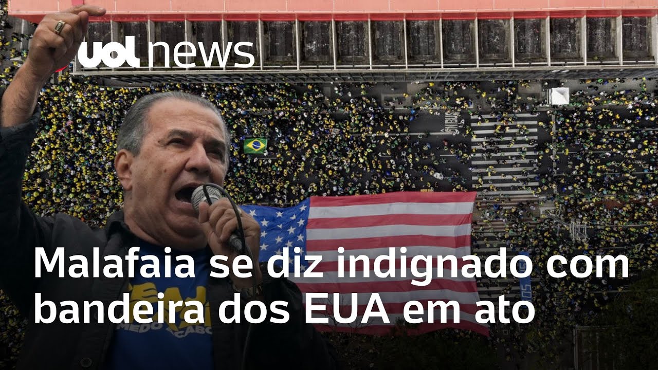 Malafaia se diz indignado com bandeira dos EUA em ato na Paulista, mas Eduardo Bolsonaro elogia