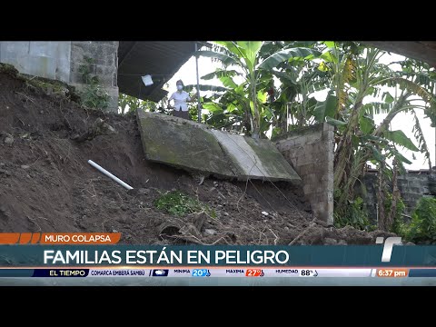 Muro colapsa en San Miguelito, varias familias afectadas