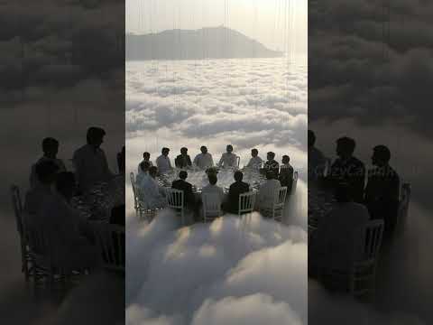 ✨ Dinner in the Clouds? | Surreal AI Fantasy Scene Above the Sky 🌌