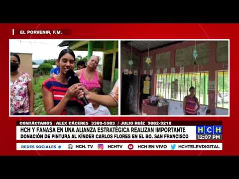HCH y FANASA entregan pintura para embellecer  kinder de El Porvenir, FM