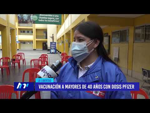 Trujillo: Vacunación a mayores de 40 años con dosis Pfizer