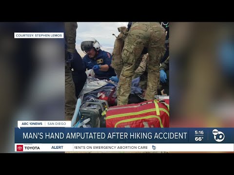Man's hand amputated after hiking incident