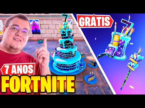 ANIVERSARIO DE 7 ANOS NO FORTNITE ! MOCHILA E PICARETA GRATIS NÃO PERCA É DE GRAÇA !