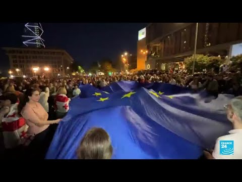 Gas lacrimógeno y balas de goma contra manifestantes proeuropeos en Georgia • FRANCE 24 Español