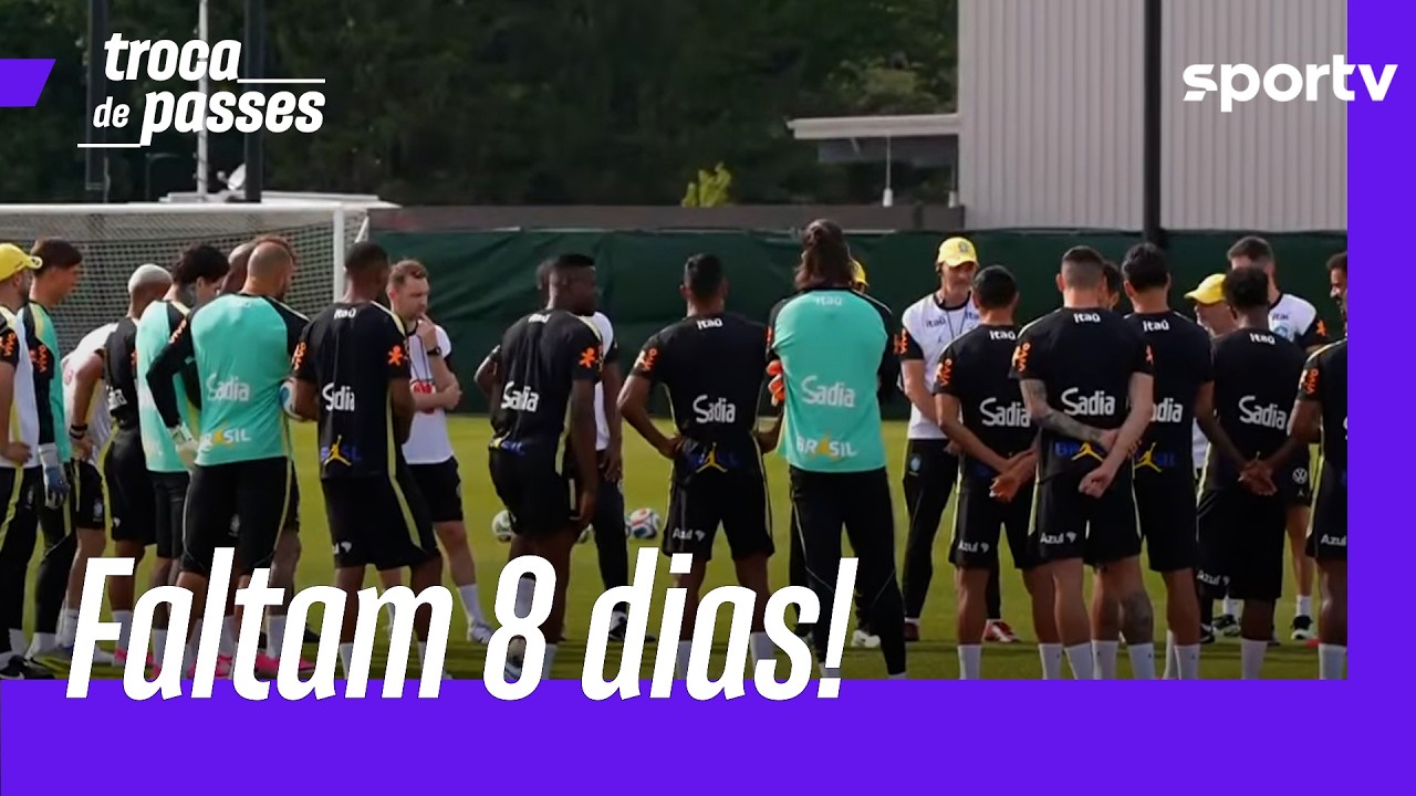 SELEÇÃO BRASILEIRA FAZ PRIMEIRO TREINO EM JOVA JERSEY, NOS ESTADOS UNIDOS | TROCA DE PASSES | sportv