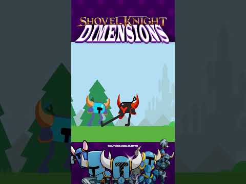 Shovel Knight in Pikuniku style! (and 18 different styles) #shorts #gaming #cuphead #animation