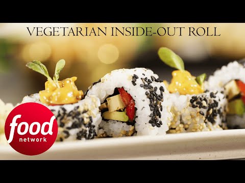 Vegetarian Inside-Out Roll Recipe Served with a Roku Gin & Tonic | Food Network UK