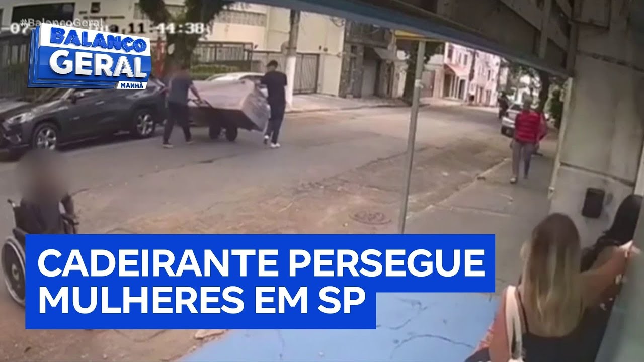 Homem em cadeira de rodas persegue mulheres em ruas na zona sul de São Paulo