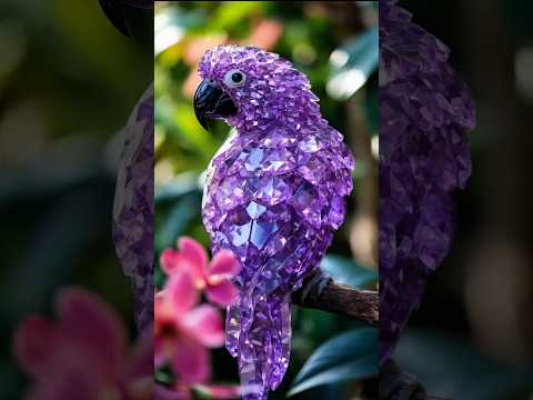 🌈 "Gemstone Birds | Shining Wings of Nature" #ai #gemstone #birds #trending #shorts #viral #nature