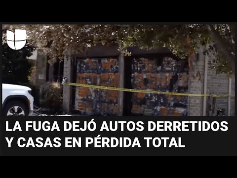 Imágenes de la destrucción que dejó un voraz incendio en Texas tras la explosión de una tubería