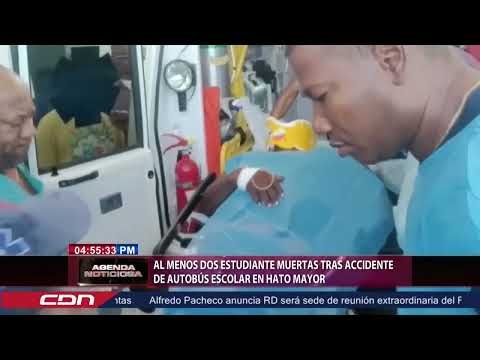Al menos dos estudiantes muertas tras accidente de autobús escolar en Hato Mayor