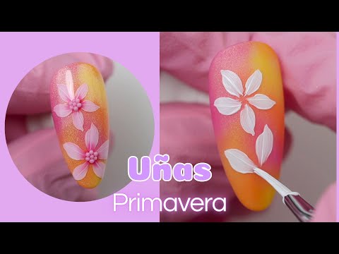 Uñas para la Primavera con Flores 💅🏼✨ Nail Art