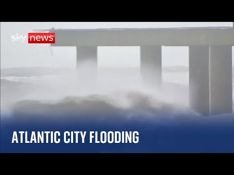 US: Coastal flooding swamps Atlantic City