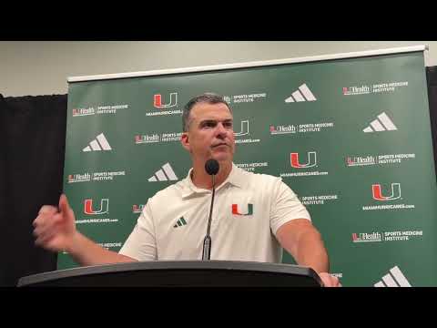 Miami Hurricanes coach Mario Cristobal post-Louisville