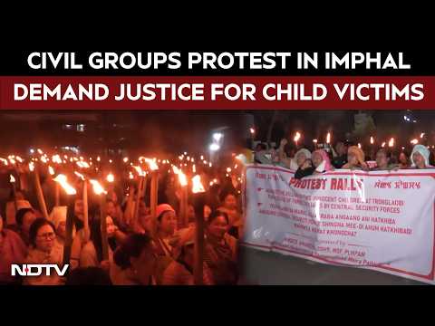 Manipur Latest News | COCOMI, Civil Groups Protest In Imphal Demanding Justice For Child Victims