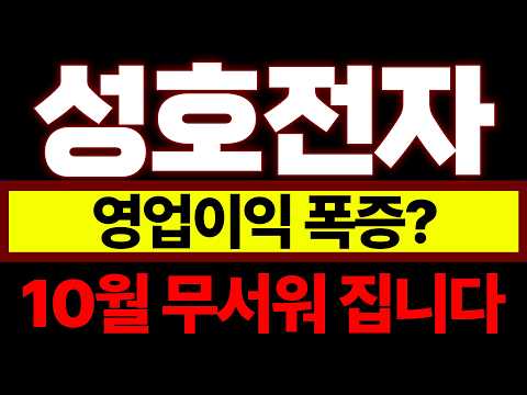 성호전자 주가｜영업이익 급증! 앞으로 더 중요한 숫자는?