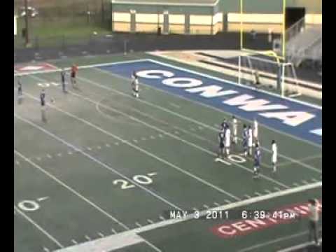 Soccer team uses bizarre misdirection play to score crazy goal! Bryant v. Conway Soccer Set Piece!