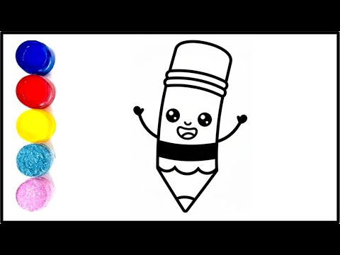 Pencil Color Drawing for Kids | How to Draw Pencil | Easy Drawing Pencil Colour