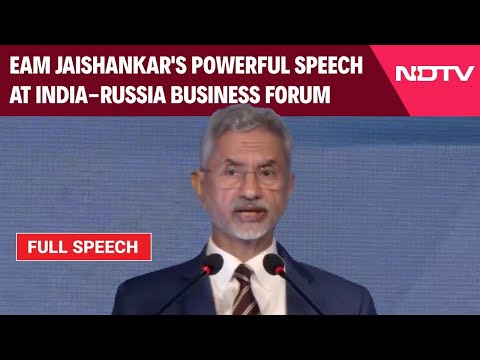 S Jaishnakar Speech | EAM Jaishankar's Powerful Speech At India-Russia Business Forum