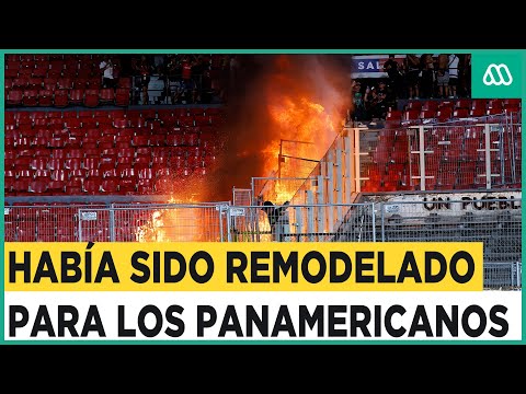 Delincuentes prendieron fuego en el Estadio Nacional y vandalizaron memorial
