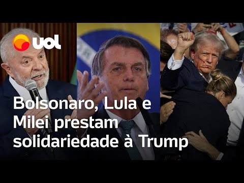 Trump: Bolsonaro, Lula , Milei: veja quem se manifestou sobre atentado em comício