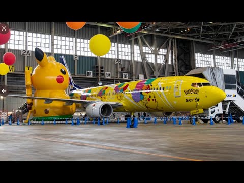 Así es el Nuevo Avión de Pikachu en Japón - Pikachu Jet