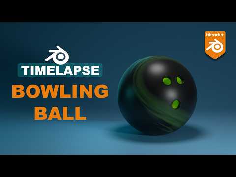 Моделювання кулі для боулінгу в Blender 3D | Туторіал / Таймлапс