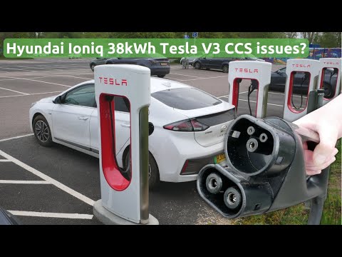 Charging a Hyundai Ioniq 38kWh on Tesla Supercharger v3. Does the CCS plug fit?