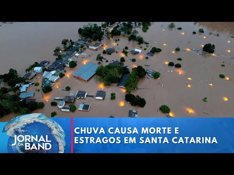 Chuva causa morte e estragos em Santa Catarina | Jornal da Band
