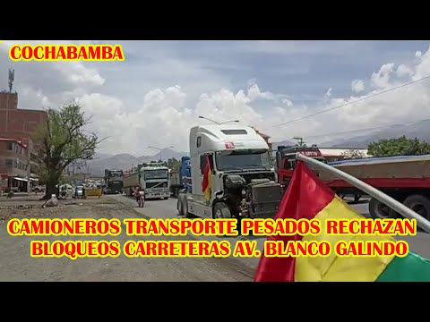DIRIGENTES DE TRANSPORTE PESADO SE REUNIO CON BLOQUEADORES DE COLCAPIRHUA COCHABAMBA..