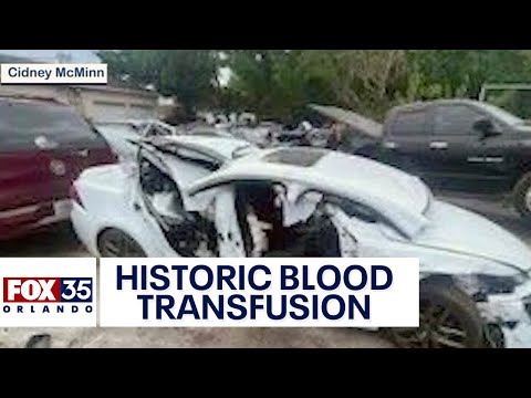 Florida woman survives after getting blood transfusion at scene of horrific crash