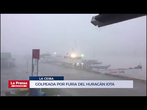 La Ceiba golpeada por furia del Huracán Iota