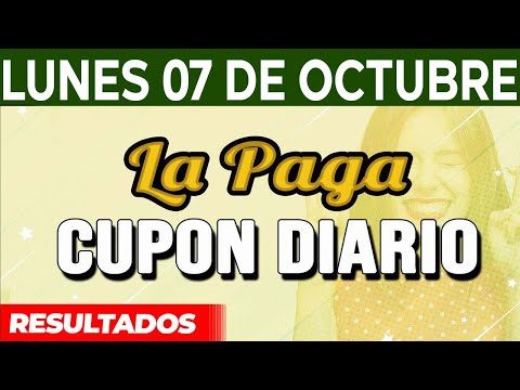 Resultado del sorteo Cupon Diario del Lunes 7 de Octubre del 2024.