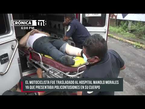Policontusiones para motorizado tras ser impactado por camión en Managua - Nicaragua