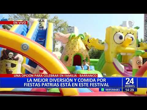 Diversión y comida por Fiestas Patrias en festival de Barranco