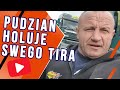Pudzian holuje swojego uszkodzonego tira spod granicy