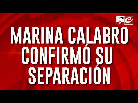 Marina Calabro confirmó su separación: No nos entendimos