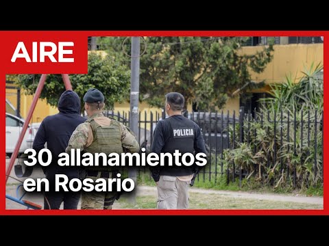 30 allanamientos en Rosario: 5 detenidos y 10 kilos de cocaína incautados