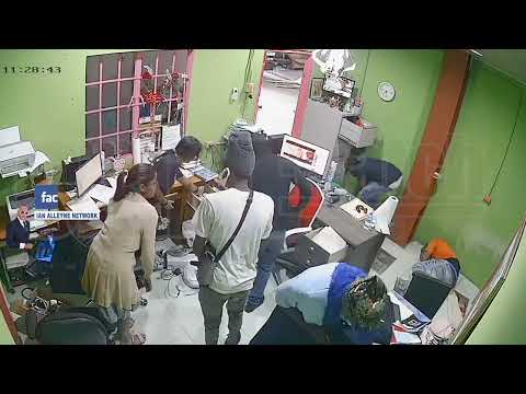 Four men, one dressed in female clothing, staged a robbery at a business place in Wilson Road, Penal