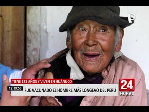 Huánuco: Marcelino Abad, de 121 años, el hombre más longevo del país recibió vacuna