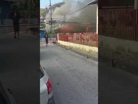Reports of a fire along Majuba Cross Roas, Morne Coco, Diego Martin.